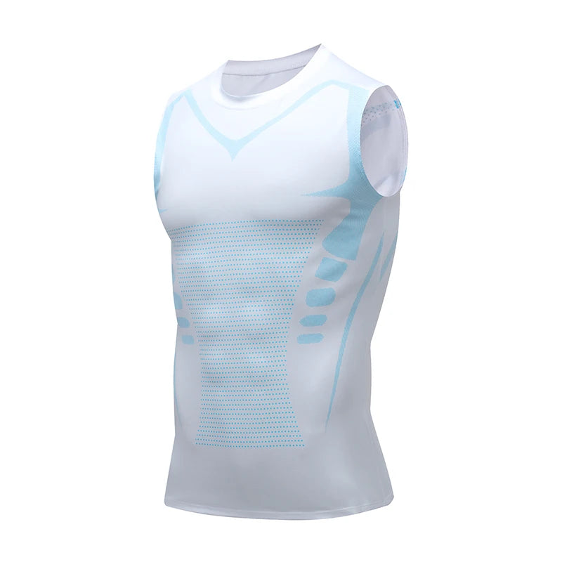 Men's Sleeveless Training Tank Top with Contrast Seam Details