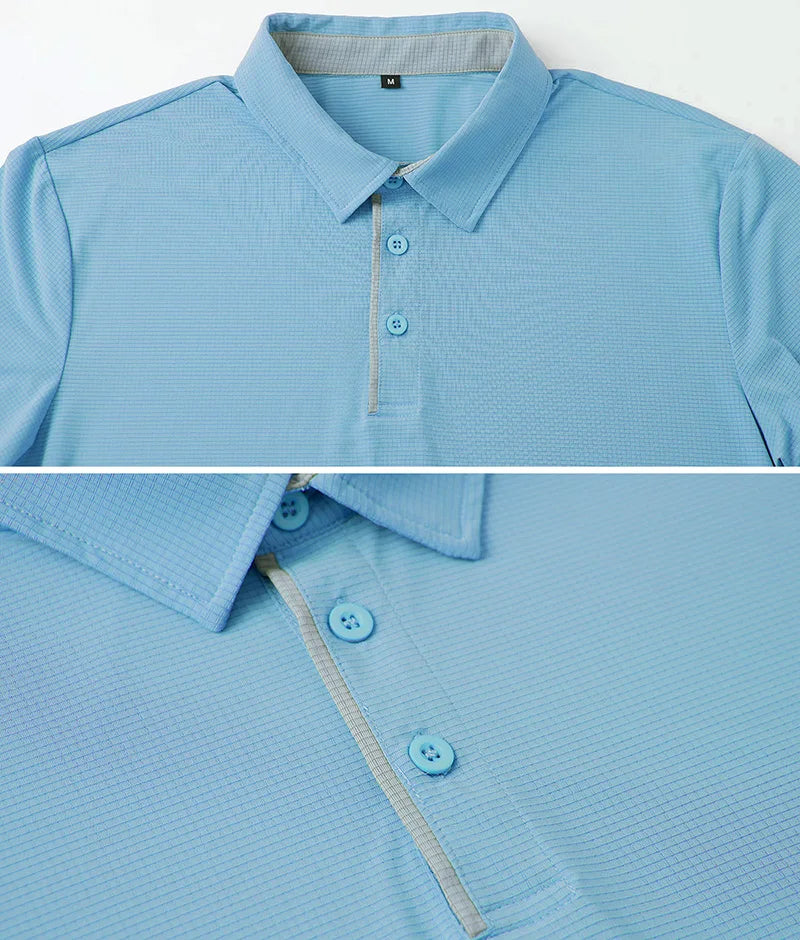 Men's Athletic Short Sleeve Polo Shirt Lightweight Quick Dry Sport Workout Shirt Summer Casual Thin Outdoor Shirts US/ EU Size