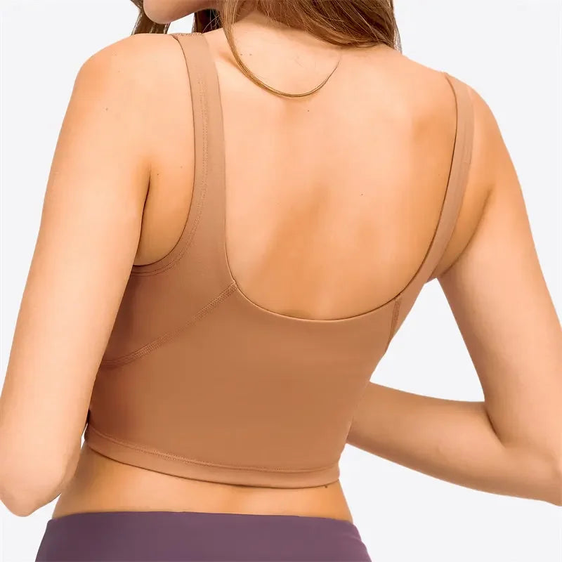 Women's V Neck Longline Tank Top
