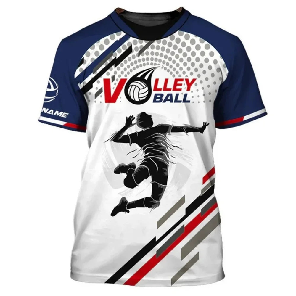 Volleyball Graphic Short Sleeve T-shirt For Sports Outfits