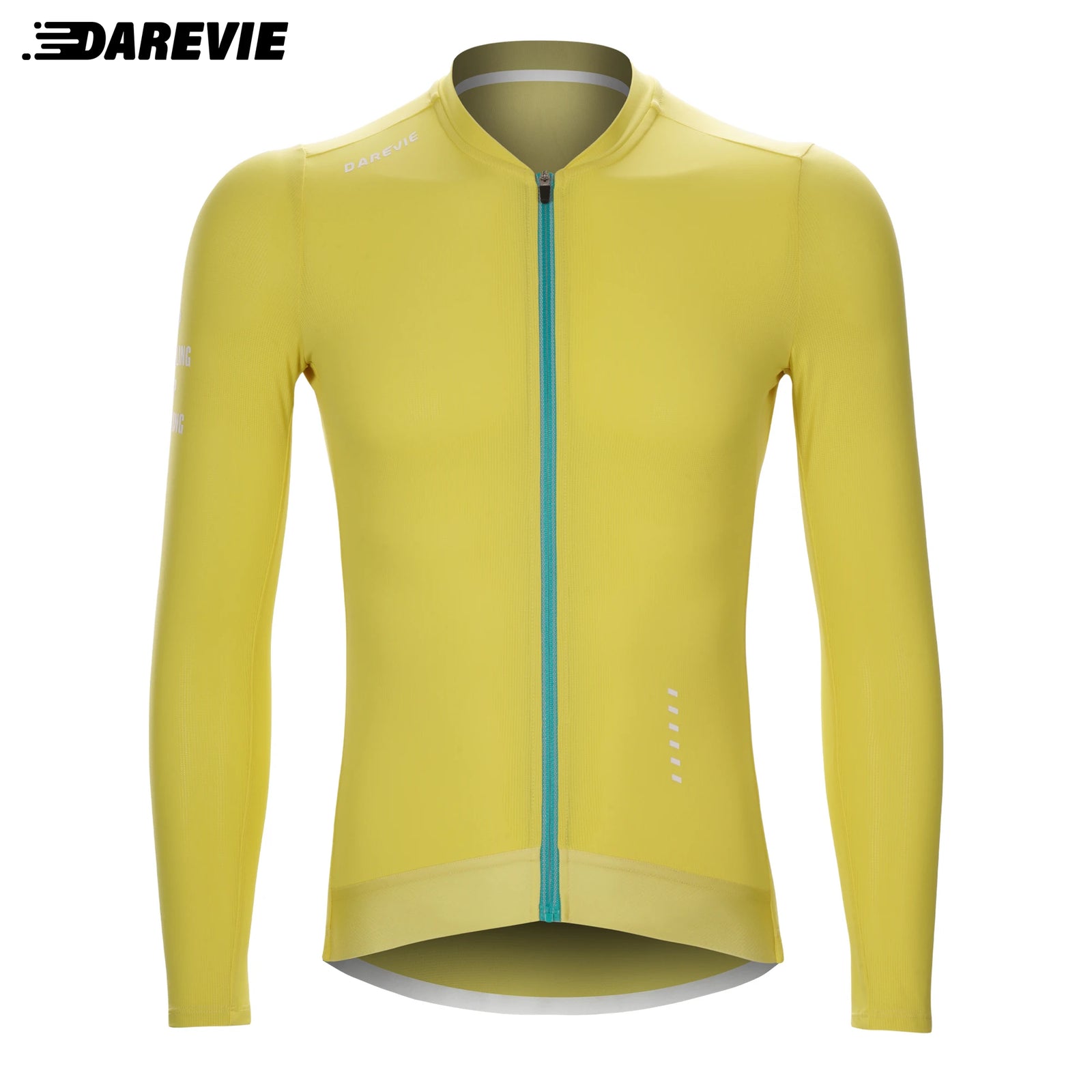 Unisex Long Sleeve Cycling Jersey with Full Zipper and Pocket Details