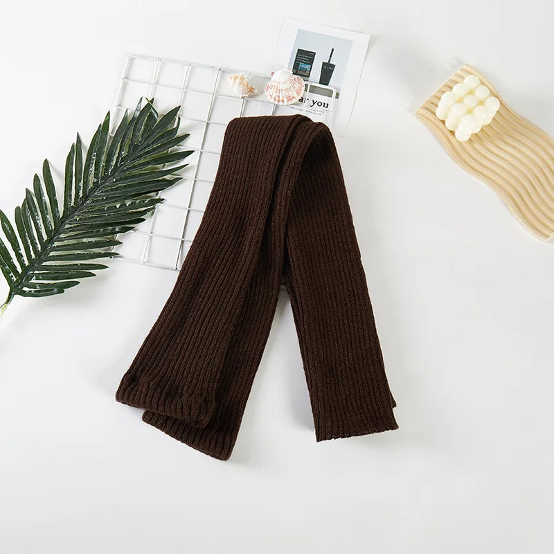 Long Ribbed Dance Leg Warmers with Stirrup Foot Shape