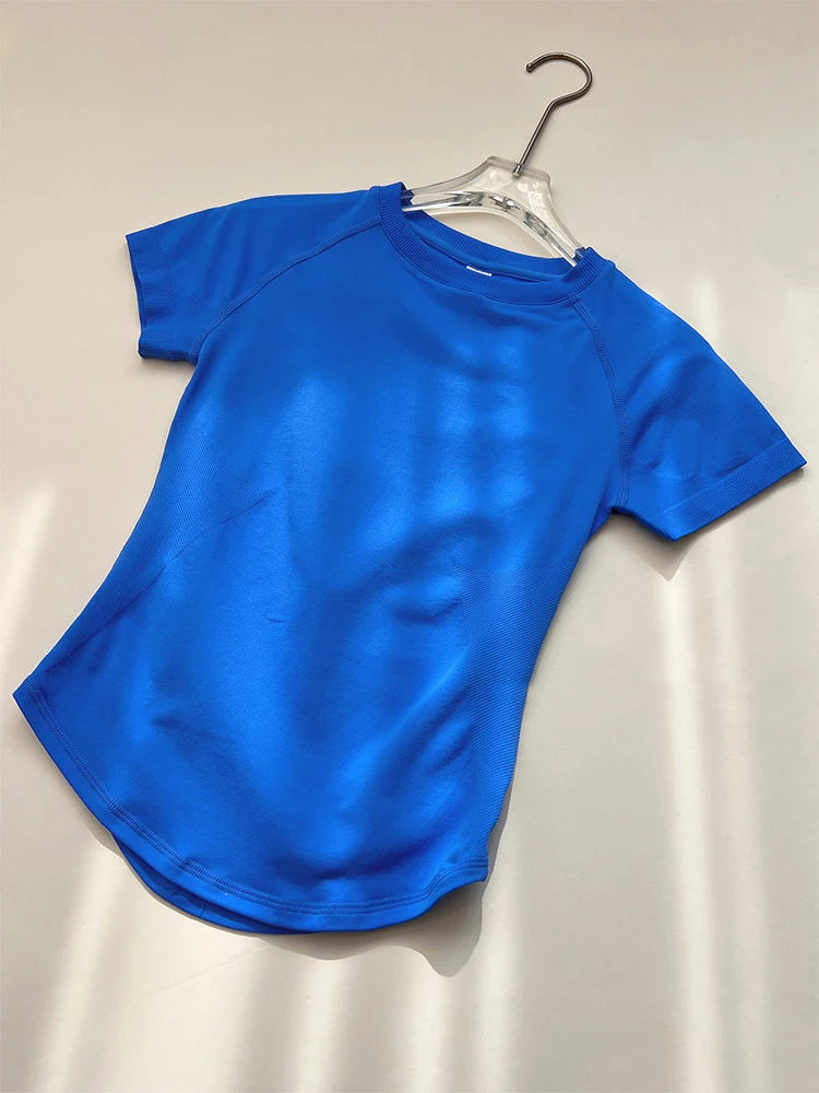 Women's Crew Neck Short Sleeve Sports T-shirt For Workout Outfits