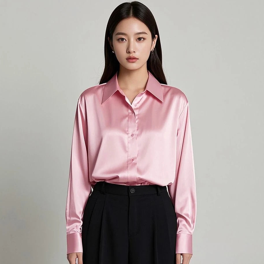 Women's Collared Long Sleeve Shirt