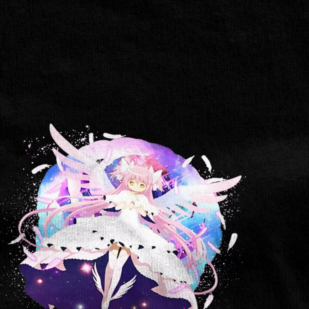 Vintage Madoka Magica Anime Print T-Shirt Soft Breathable Casual Comfortable Pure Cotton Unisex Tops