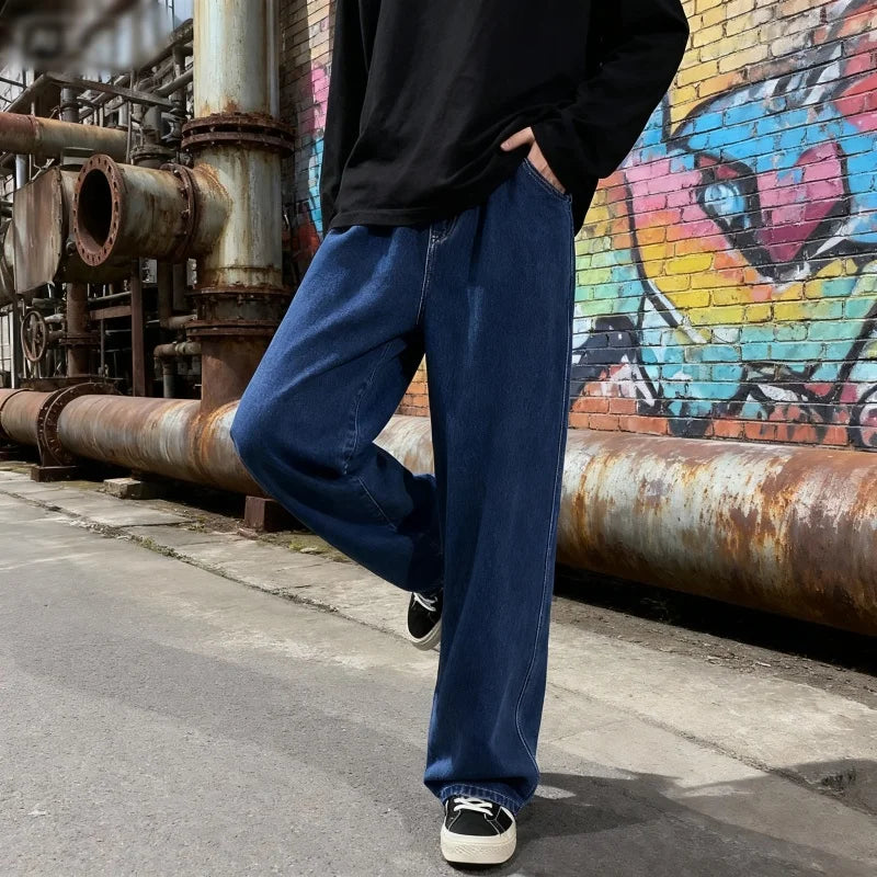 Men's Wide Leg Denim Jeans for Casual Everyday Wear