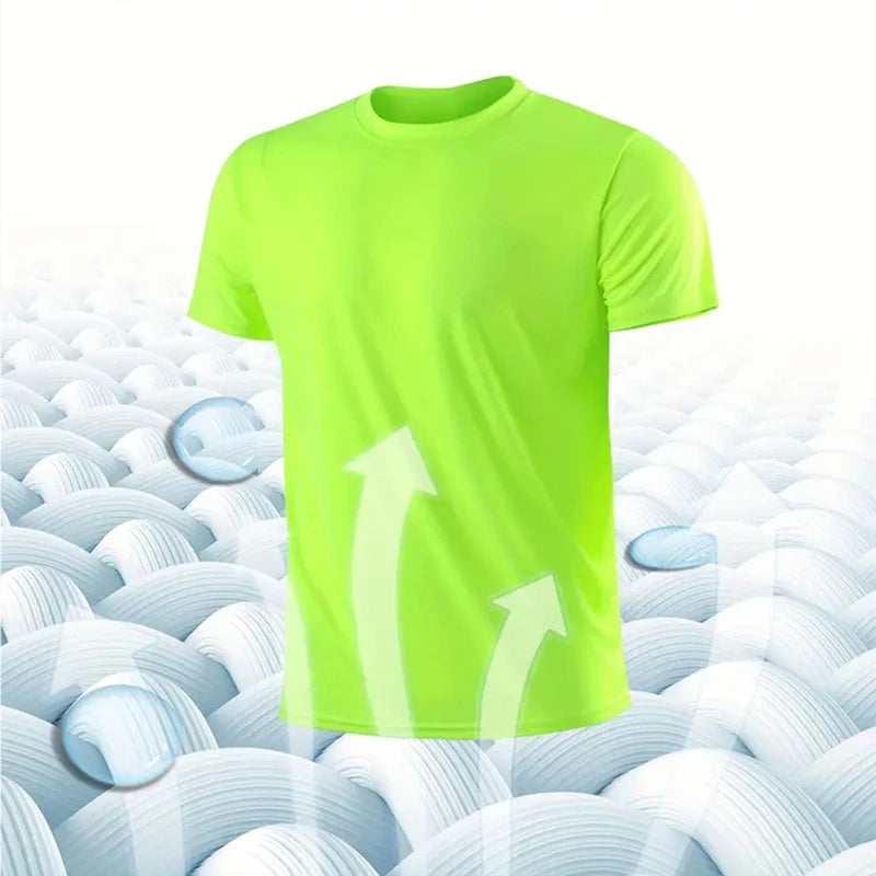 Plain Running Short Sleeve T-shirt For Sports Outfits
