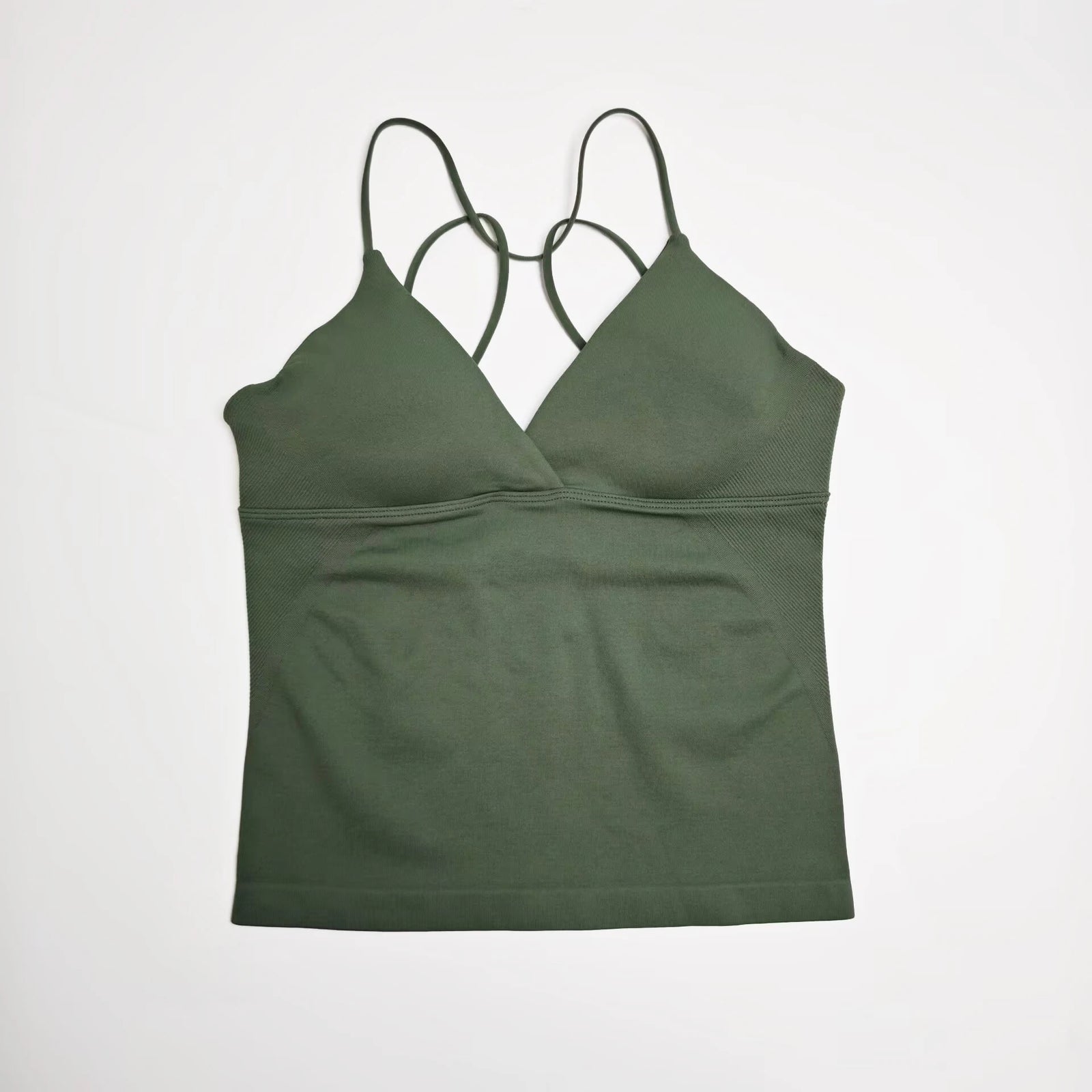 Women's Twist Front Thin Strap Tank Top For Workout Outfits