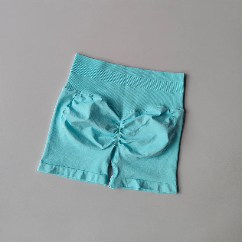 Women's High Waist Scrunch Back Shorts for Yoga and Gym Workouts