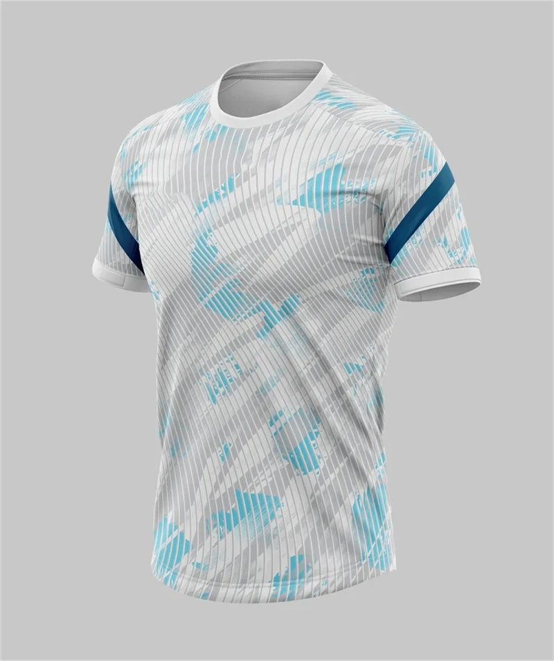 Geometric Sports Print Short Sleeve T-shirt For Sports Outfits