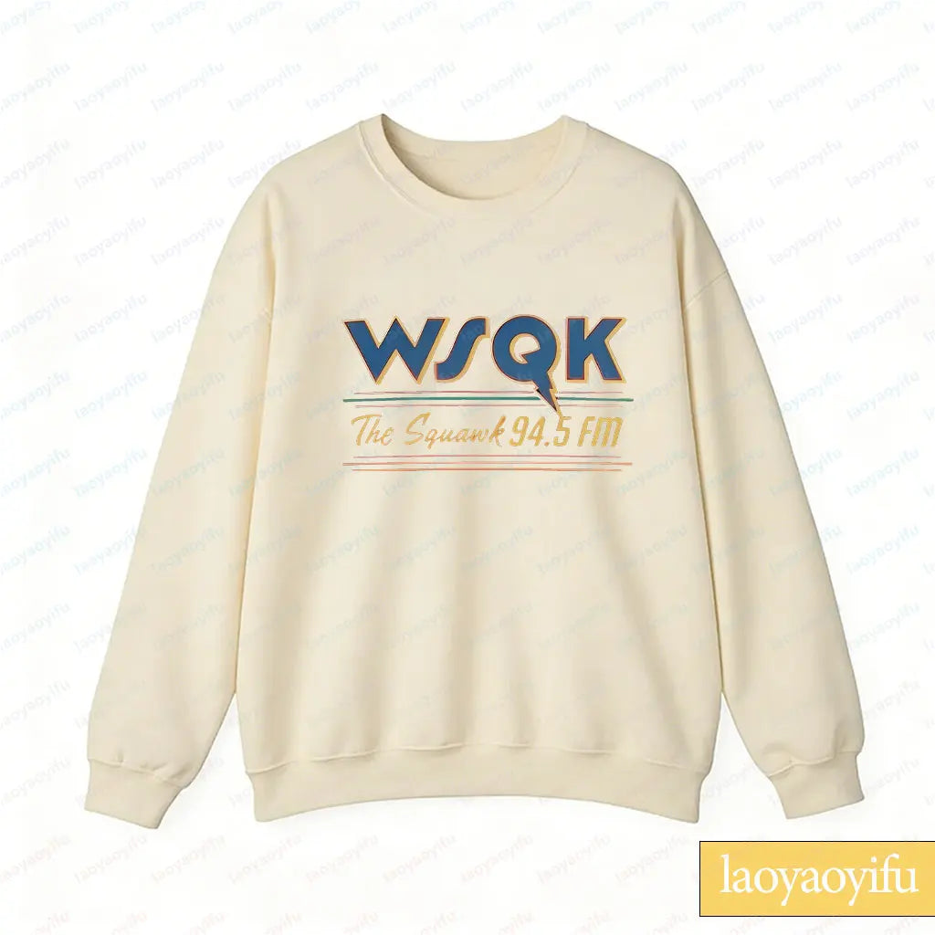 Radio Graphic Long Sleeve Pullover Casual Sweatshirt for Layering