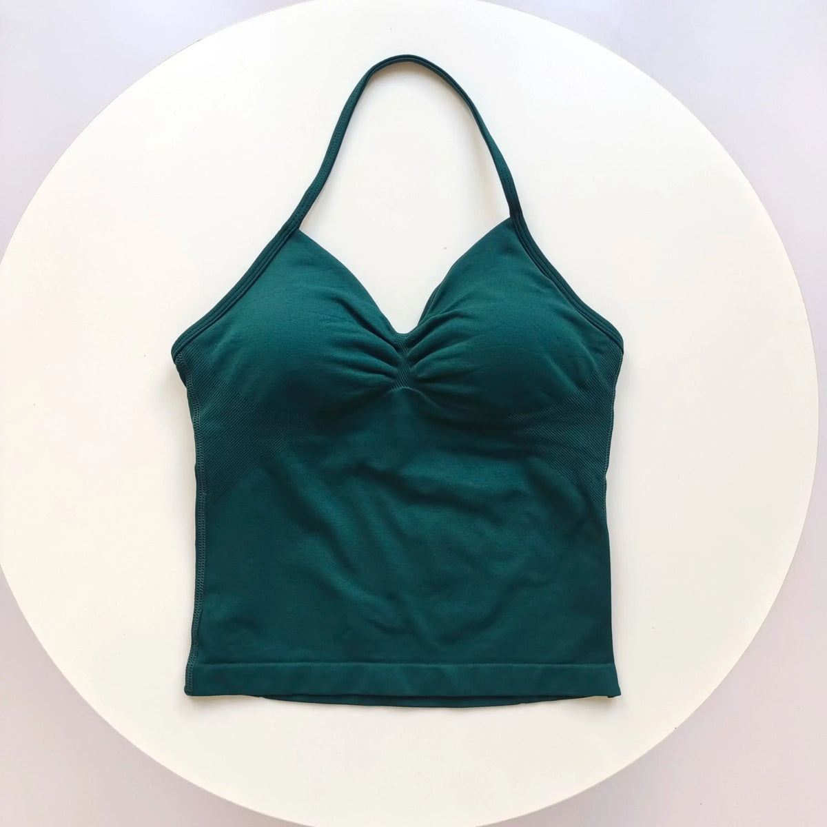 Women's Ruched Halter Neck Sports Bra