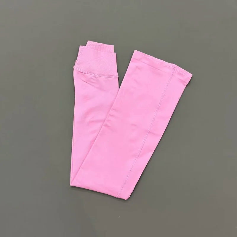 Women's Scrunch Flared Leggings For Workout Outfits And Layering