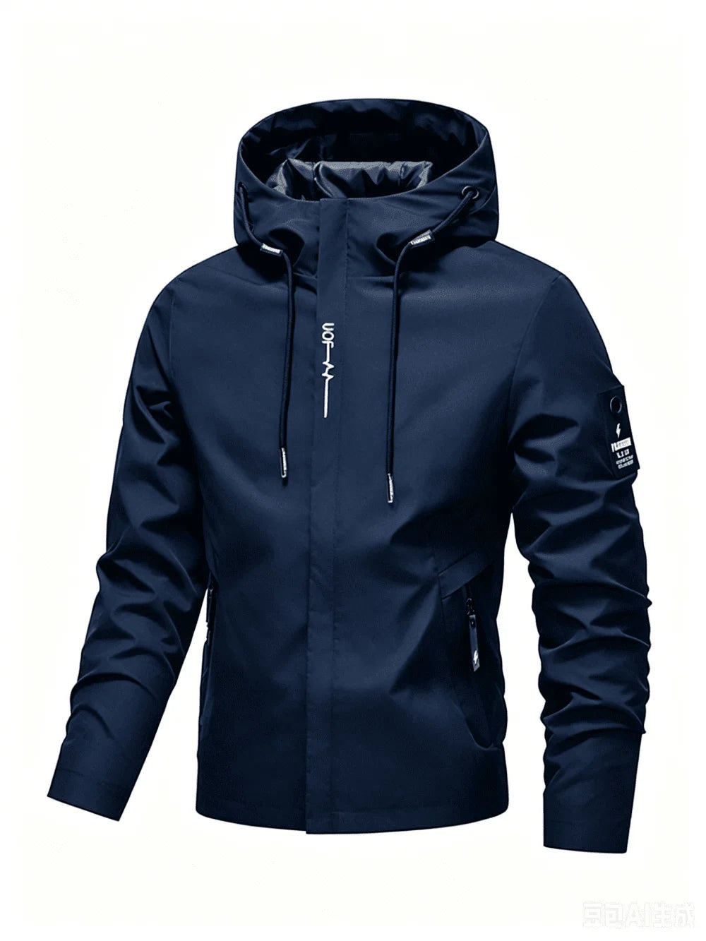 Men's Hooded Zip-Front Softshell Jacket