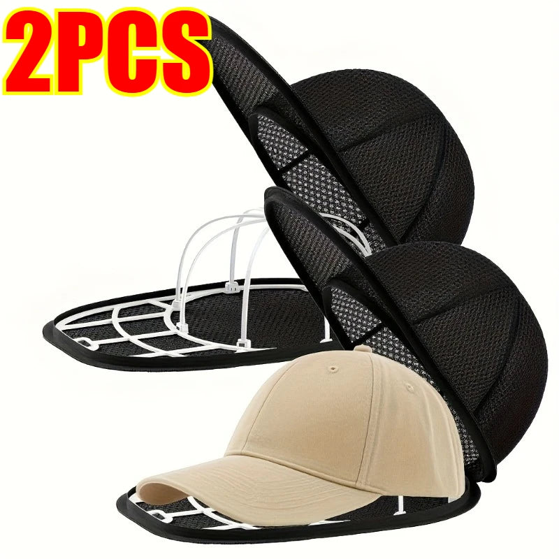 Hat Cleaner Cage for Washing Machine Hat Cleaner with Mesh Bag for Baseball Cap Non Deformed Machine Wash Protective Rack