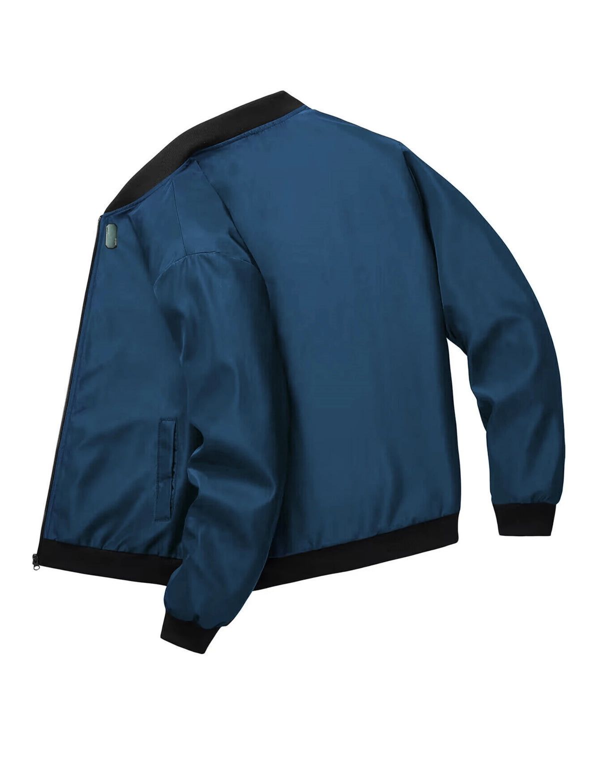 Men's Short Baseball-Collar Zip-Front Jacket