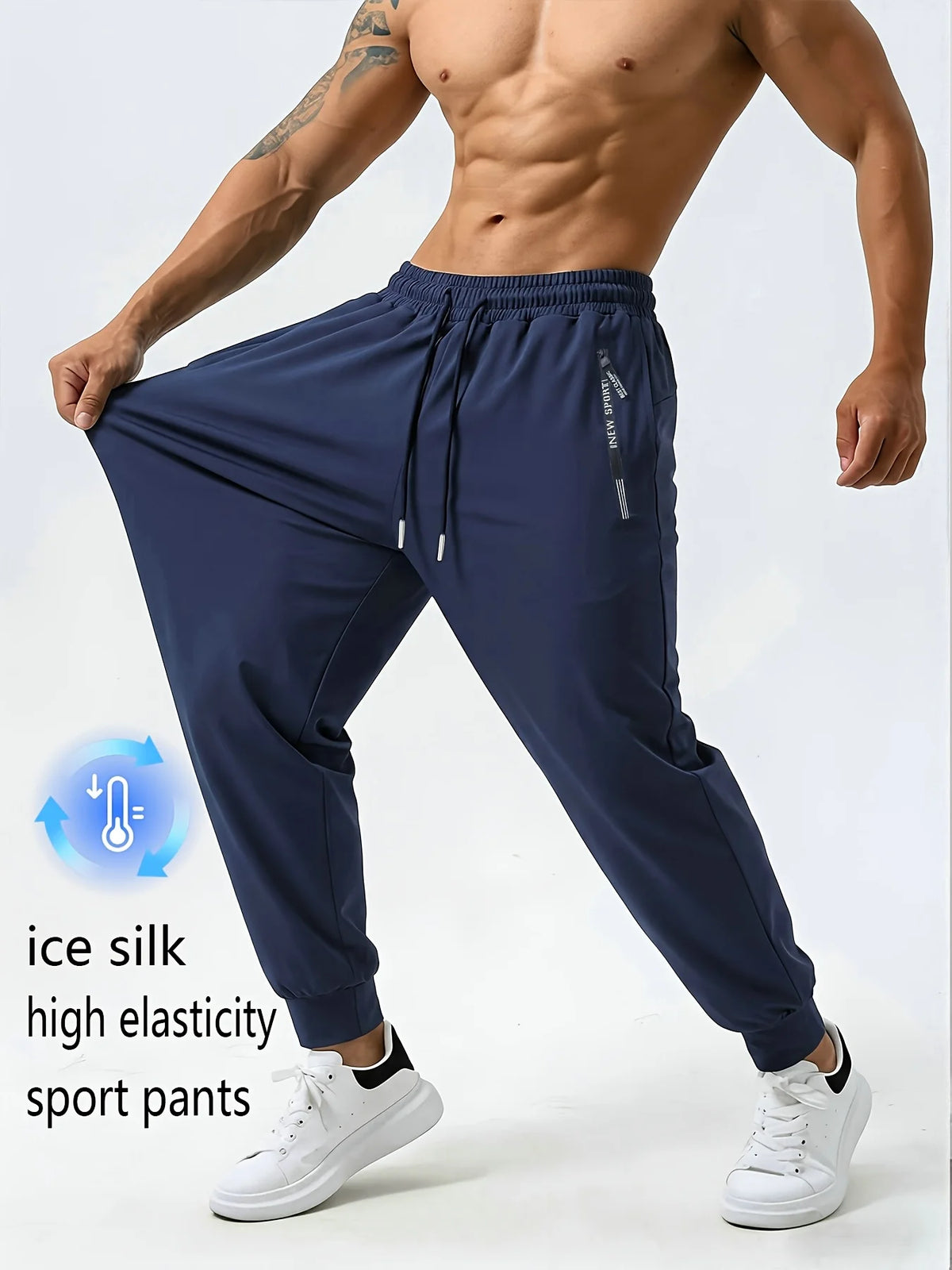 Men's Elastic Waist Casual Pants For Everyday Wear
