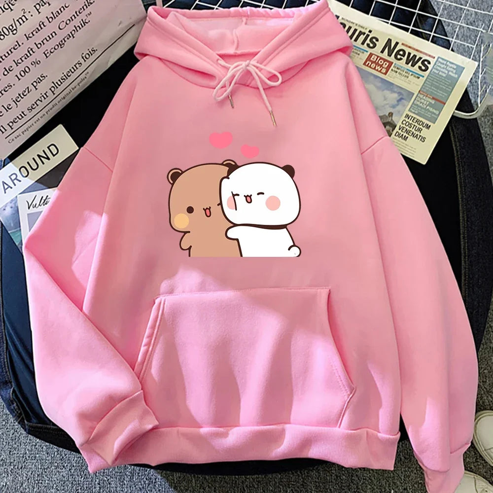 Cartoon Graphic Long Sleeve Pullover Casual Hoodie for Layering