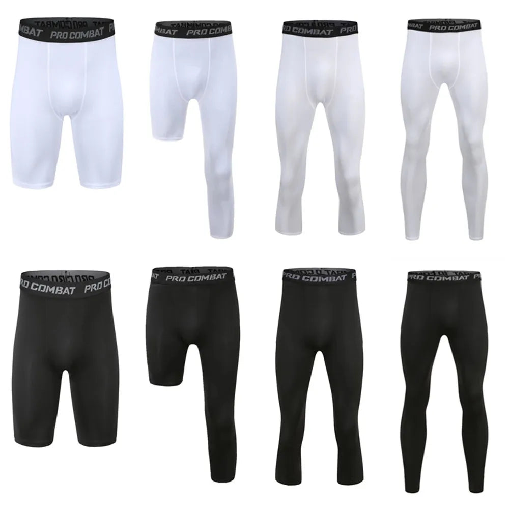Men's Fitted Training Shorts and Leggings with Multiple Length Options