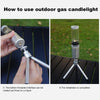 Outdoor Gas Candlelight Portable Camping Tent Gas Lamp Windproof Adjustable Gas Candlelight Lantern For Camping Accessories