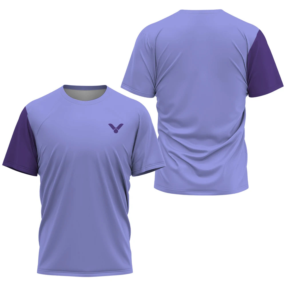 Printed Court Sports Short Sleeve T-shirt For Sports Outfits