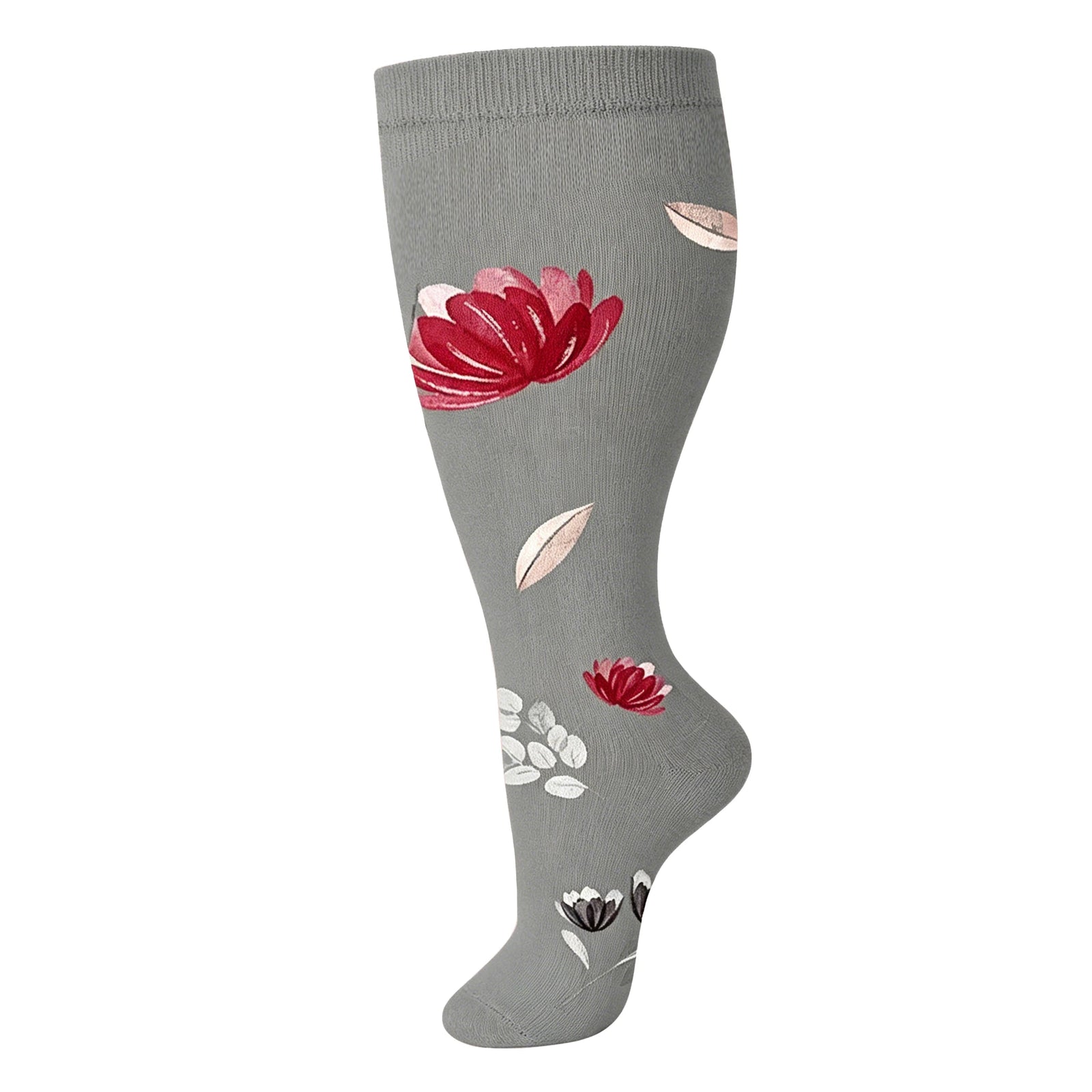 Plus Size Knee High Compression Socks with Pattern Options