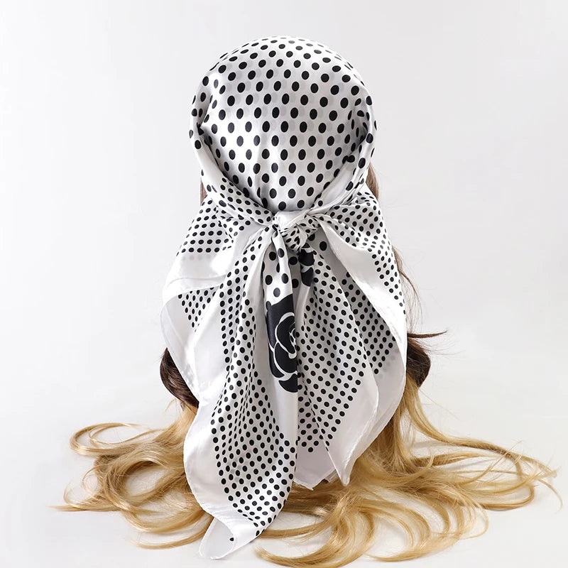 Printed Square Scarf with Ornate Paisley Pattern Options