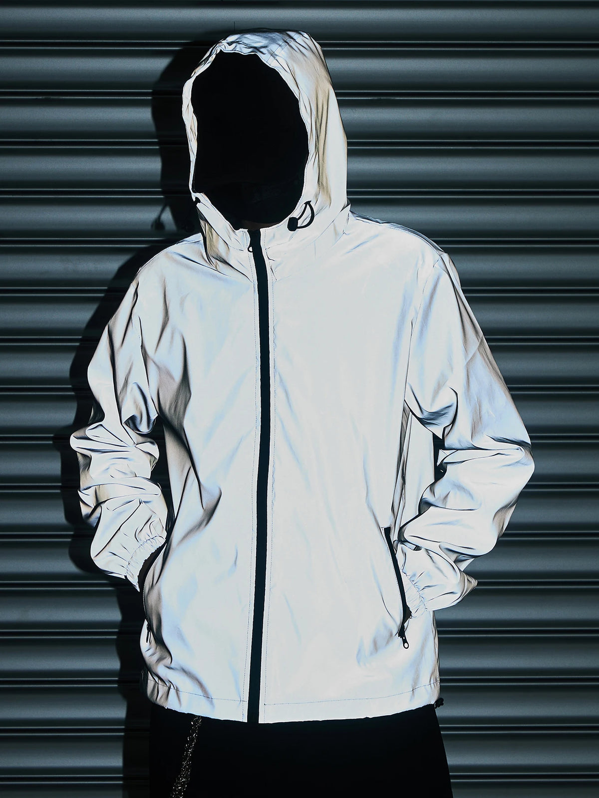 Hooded Long Sleeve Full Zip Casual Streetwear Jacket
