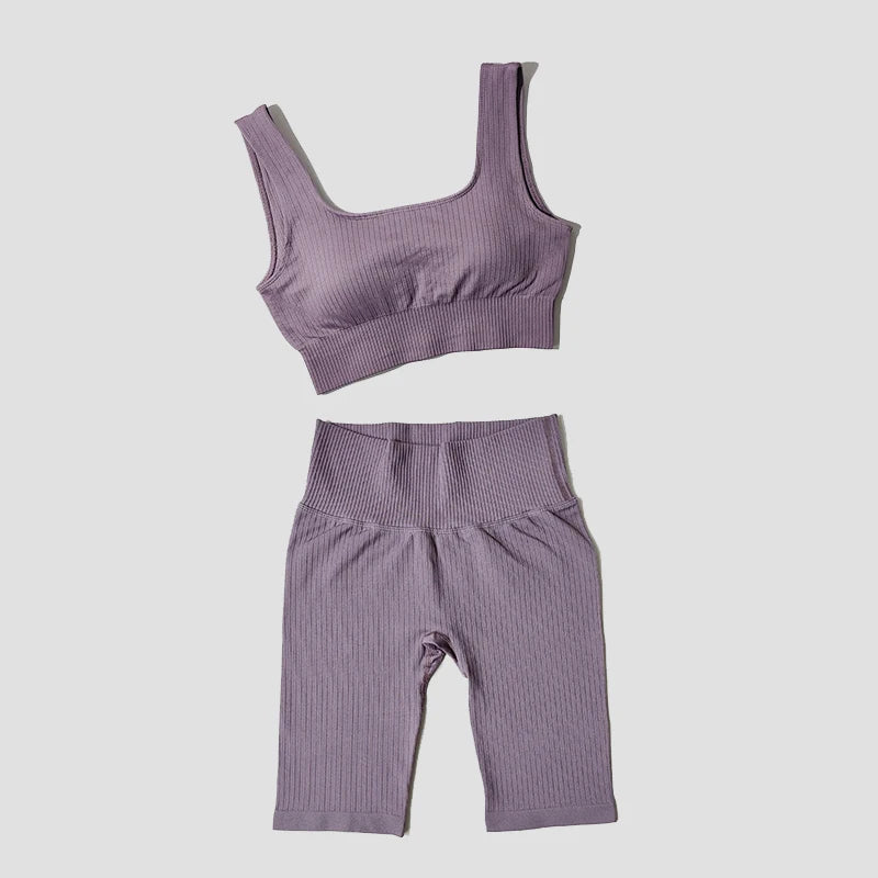Women's Bra And Shorts Yoga Set For Workout Outfits