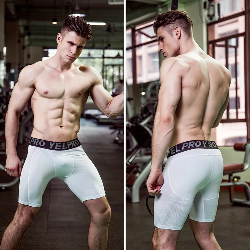 Men's Fitted Training Shorts for Gym and Running