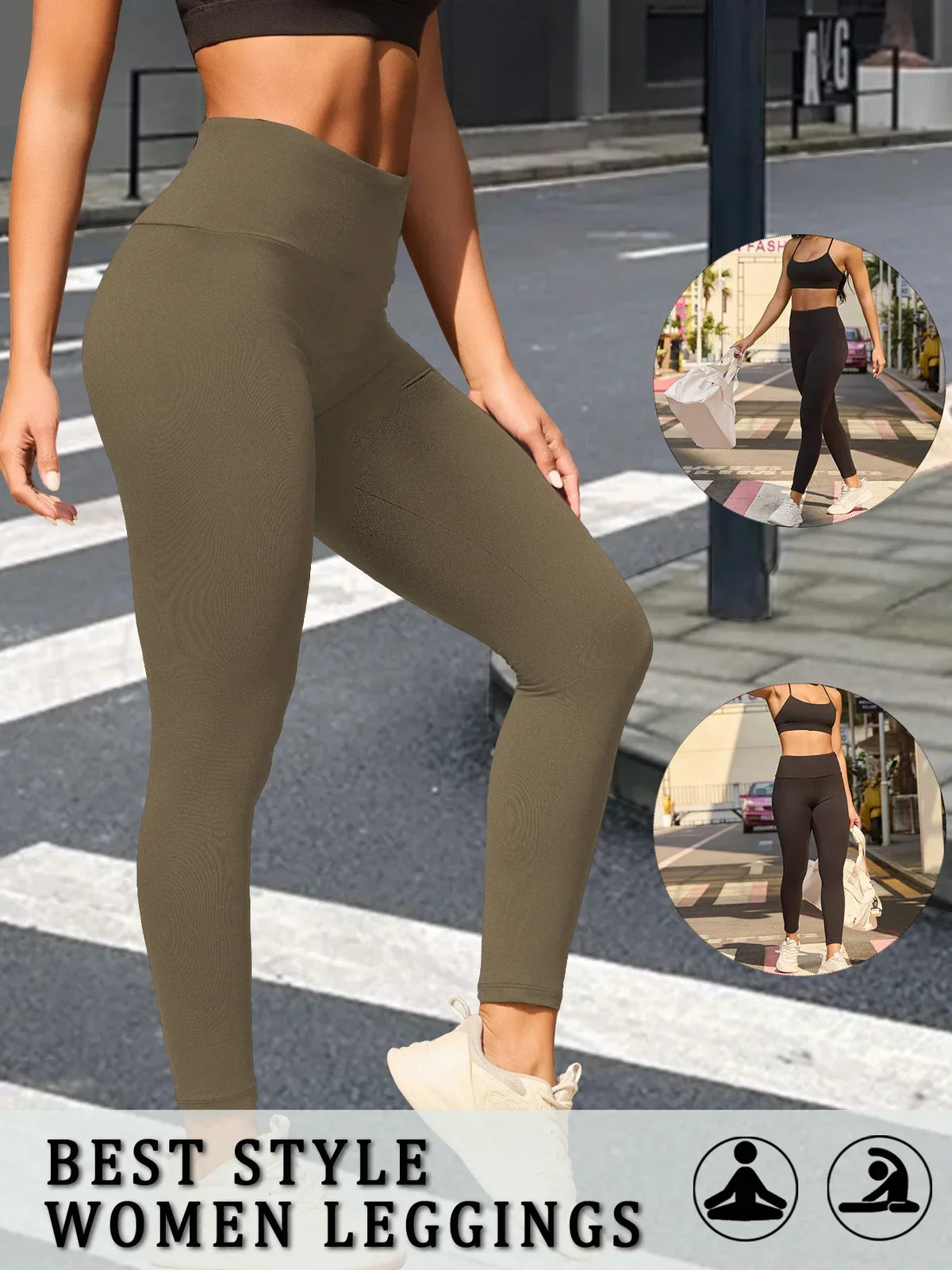 Women's High Waist Full Length Leggings For Workout Outfits