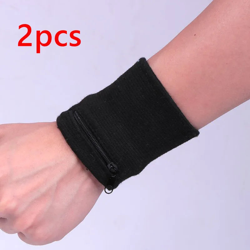 Zippered Wrist Pouch Wallet with Soft Band Shape