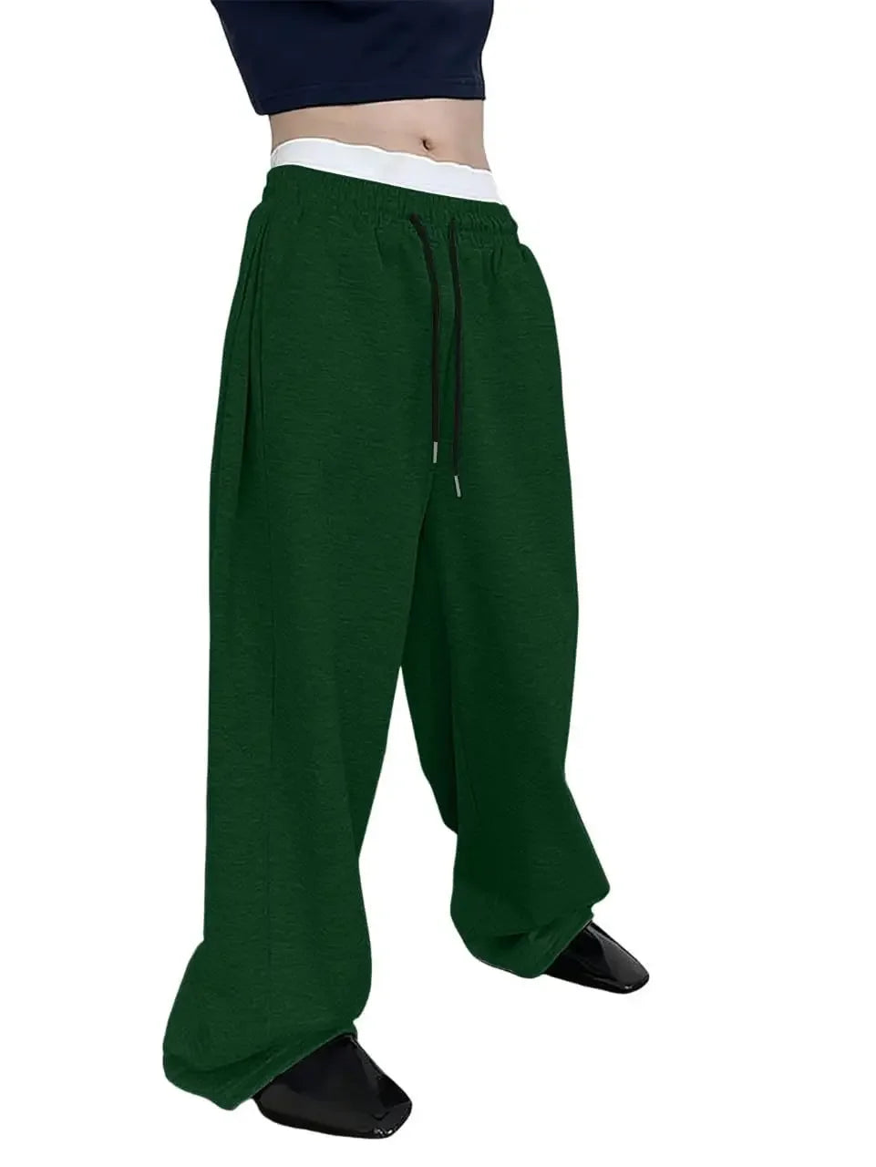 Full Length Loose Fit Casual Drawstring Running Jogger Pants