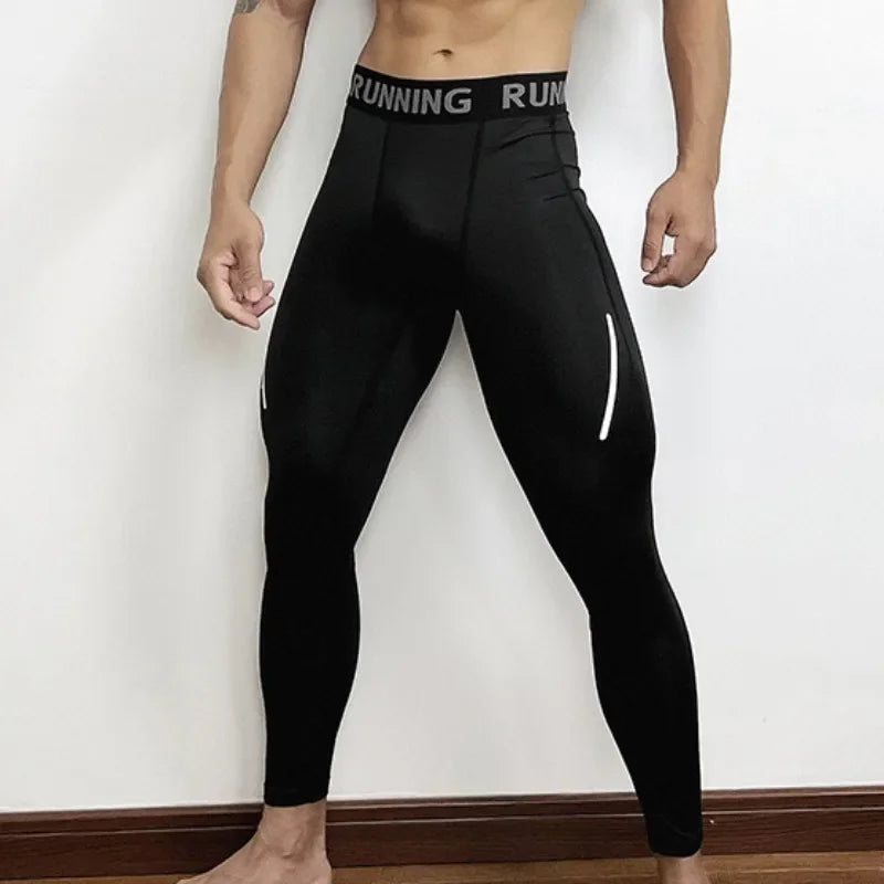 Men's Fitted Training Leggings for Gym and Running