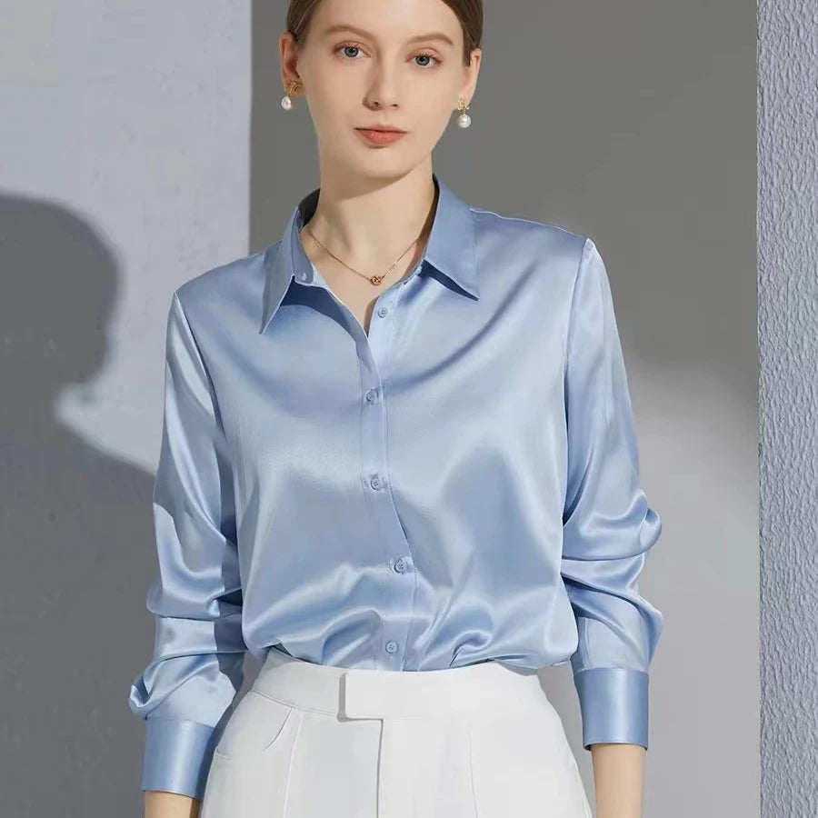 Women's Collared Long Sleeve Shirt