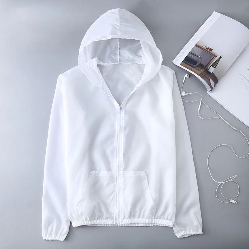 Women's Hooded Long Sleeve Zip Front Jacket For Workout Outfits