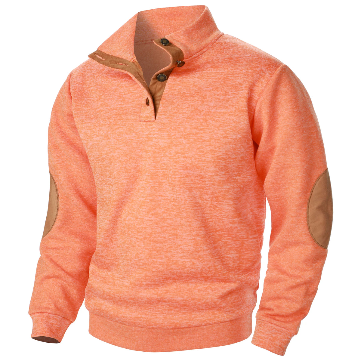 Men's Elbow Patch Quarter Zip Knit Sweater