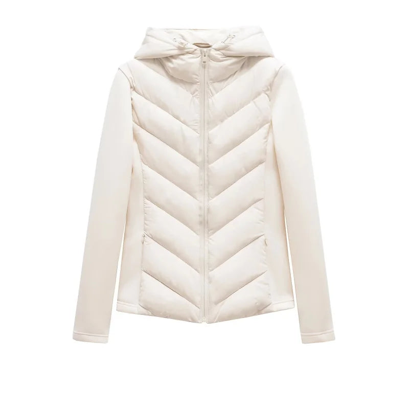 Women's Hooded High-Collar Zip-Front Jacket