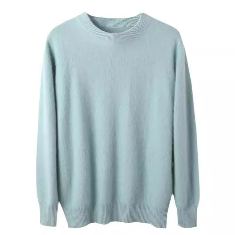 Men's Plain Long Sleeve Knit Sweater