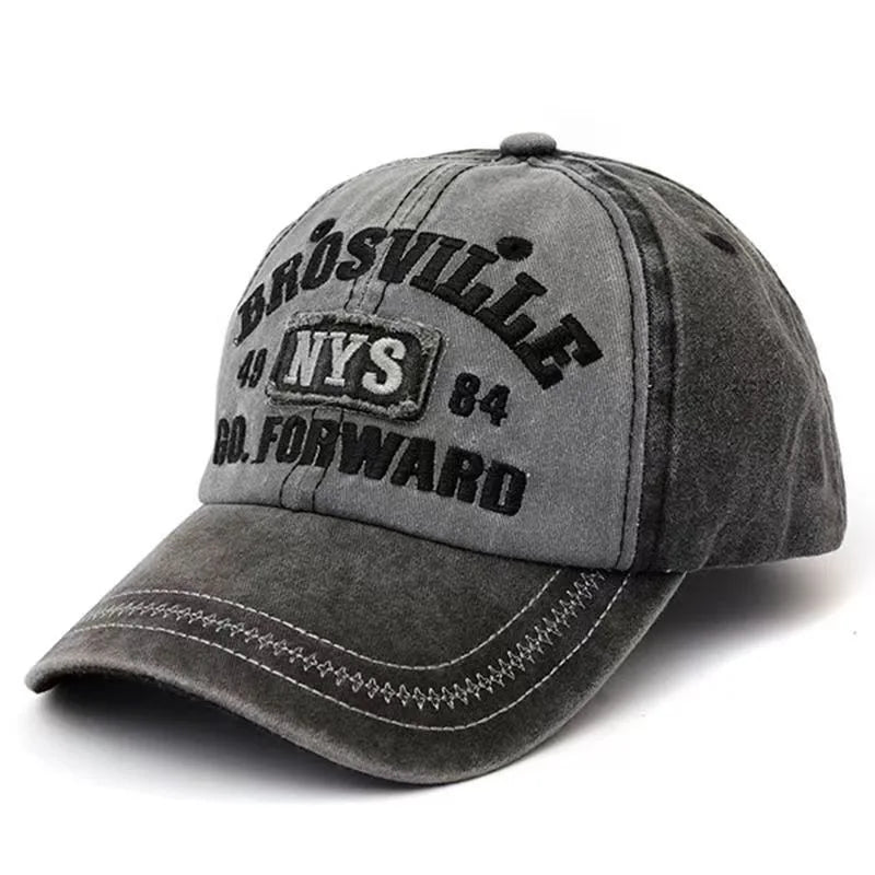 Washed Look Letter Baseball Cap with Adjustable Back