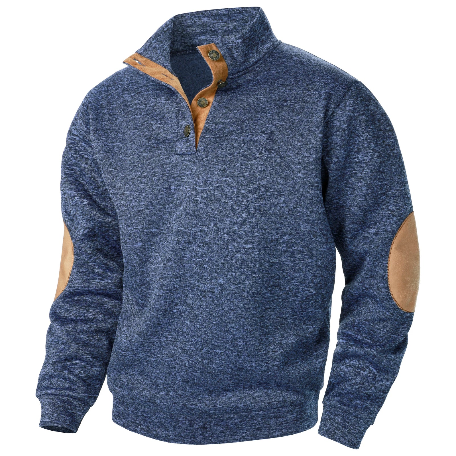 Men's Elbow Patch Quarter Zip Knit Sweater