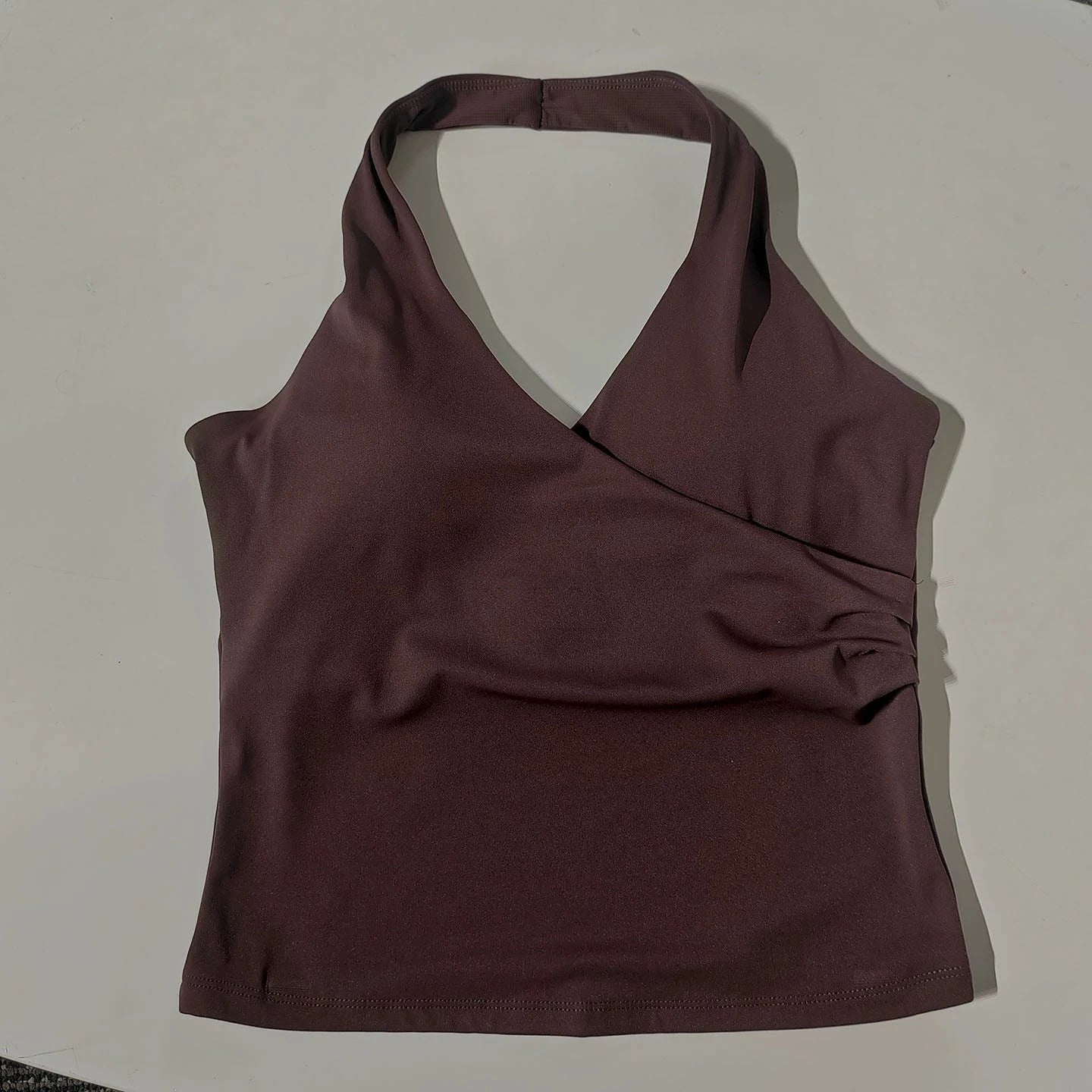Women's Wrap Front Halter Neck Tank Top