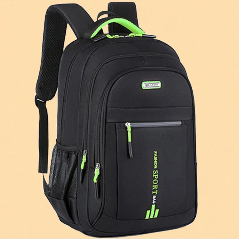 Multi Pocket Backpack with Contrasting Zippers and Carry Handle