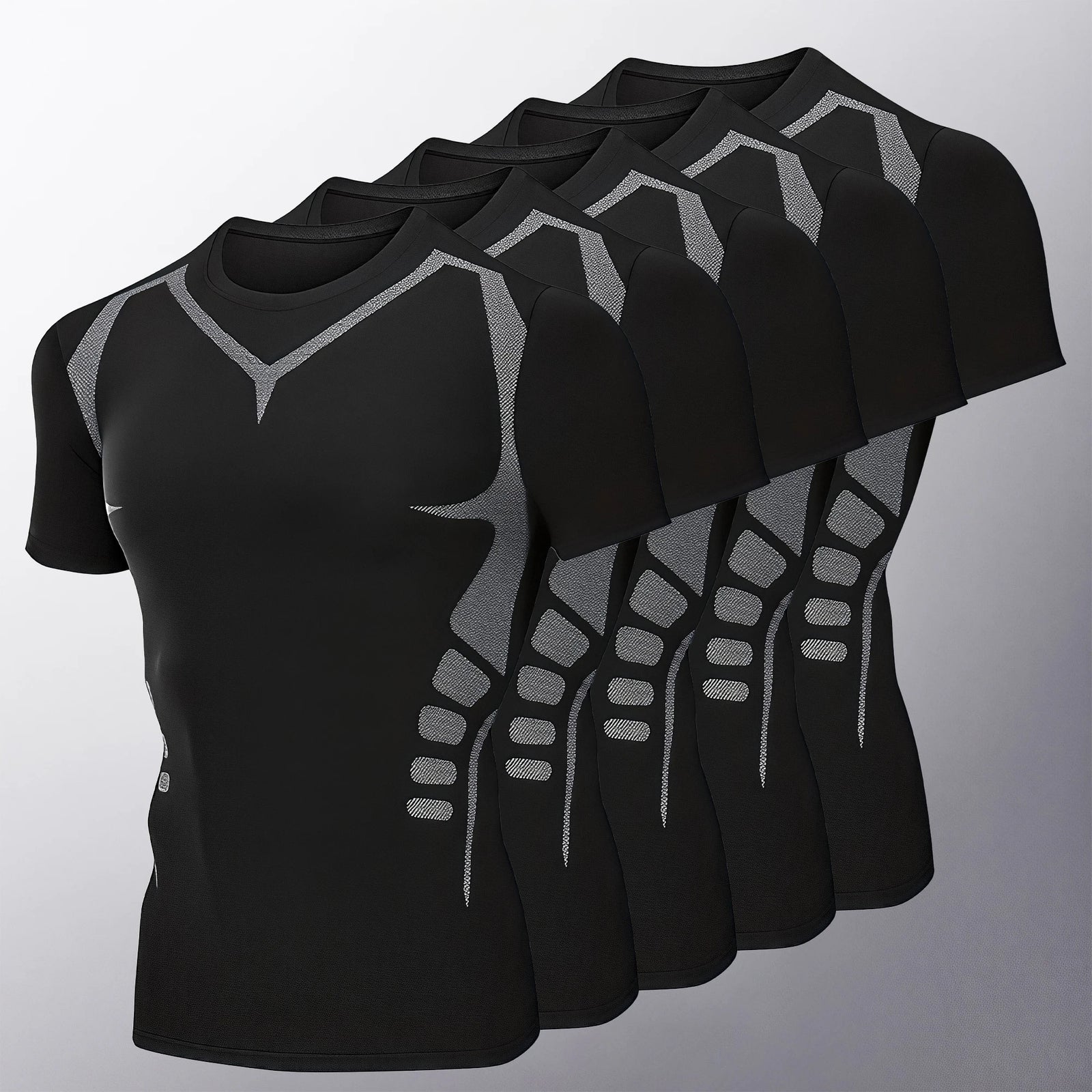 Plain Compression Pack Options Short Sleeve T-shirt For Sports Outfits