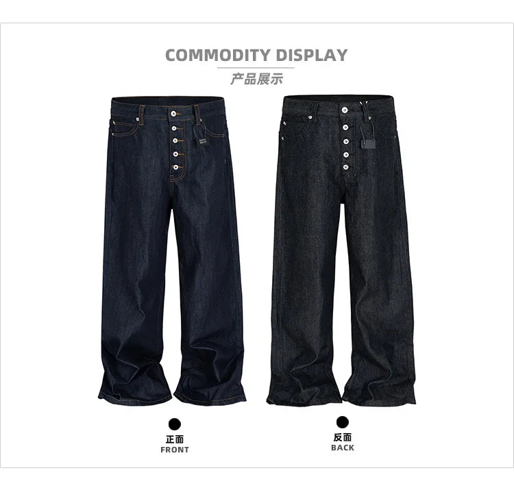 Men's Straight Leg Denim Jeans for Casual Everyday Wear