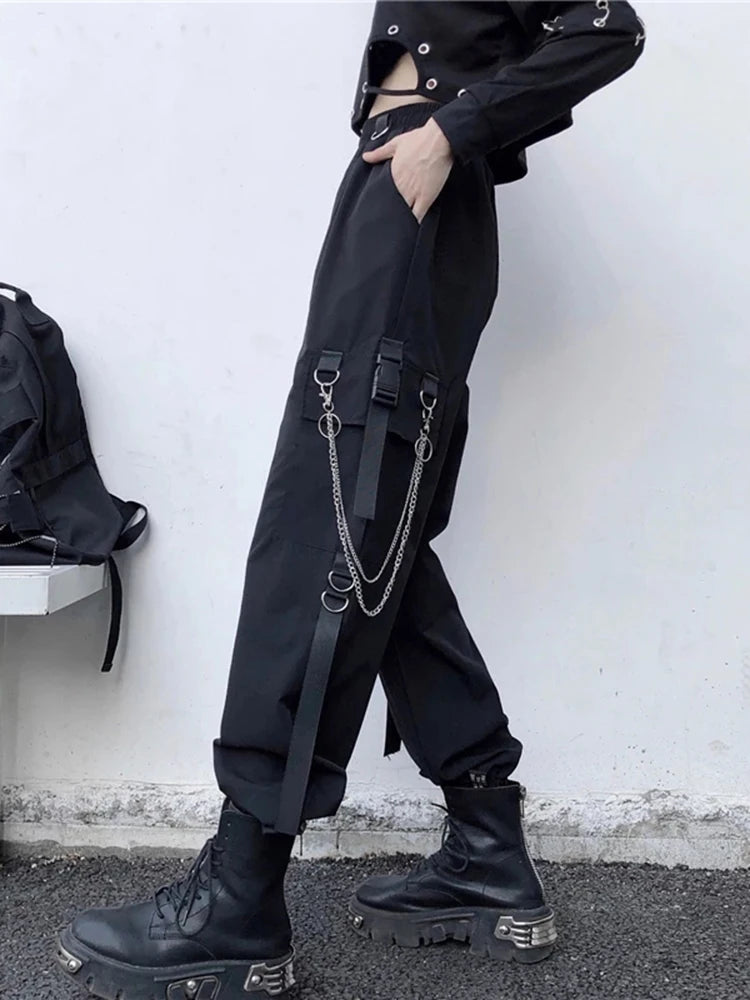 Unisex Cargo Joggers with Chain and Lined Style Options
