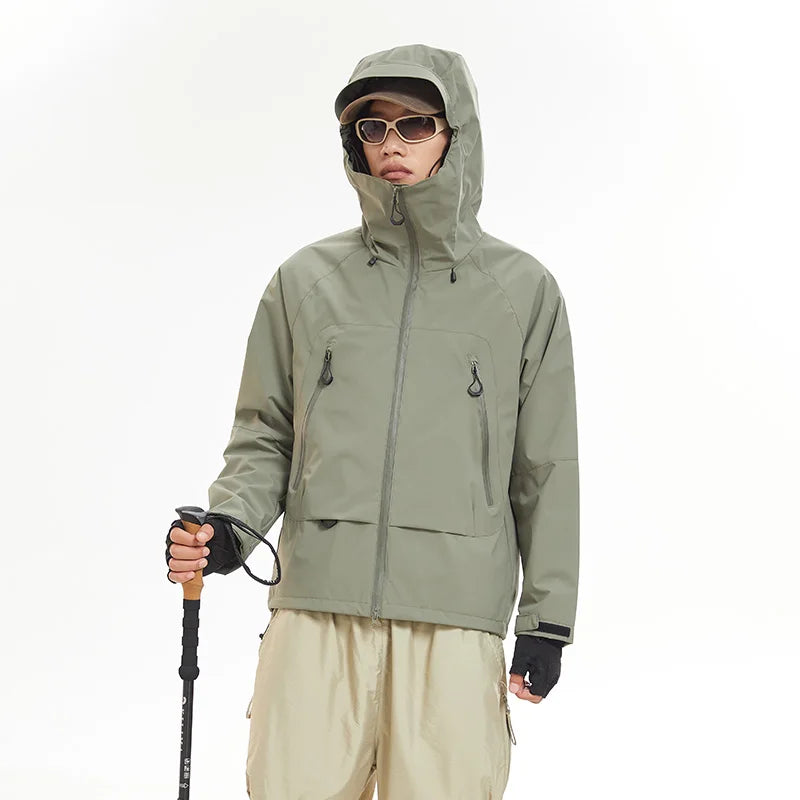 Unisex Waterproof Windproof Hiking Jacket for Outdoor Activities