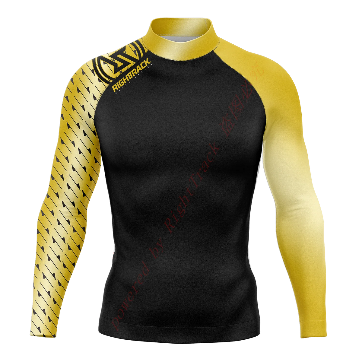 Men's Round Neck Rash Guard with Long Sleeves for Summer Surfing