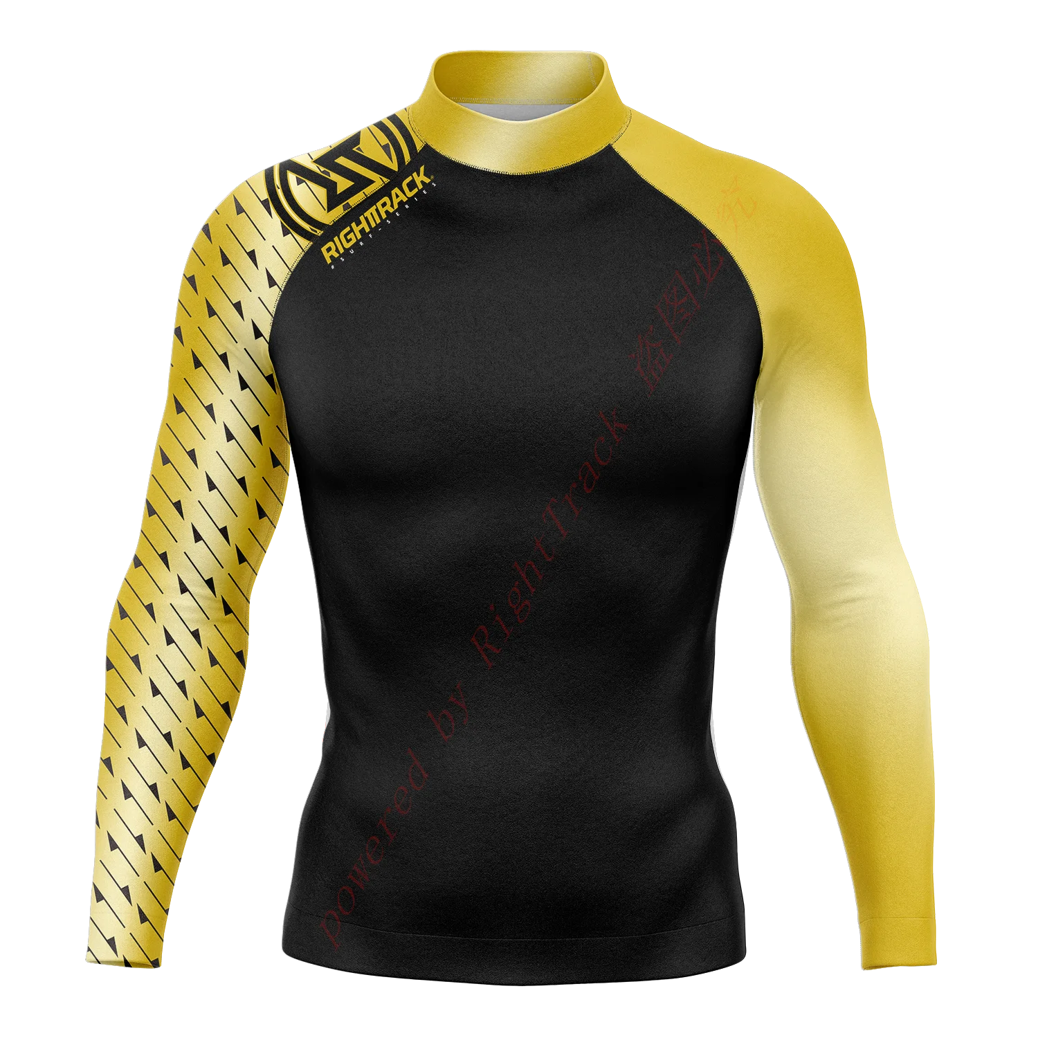 Men's Round Neck Rash Guard with Long Sleeves for Summer Surfing