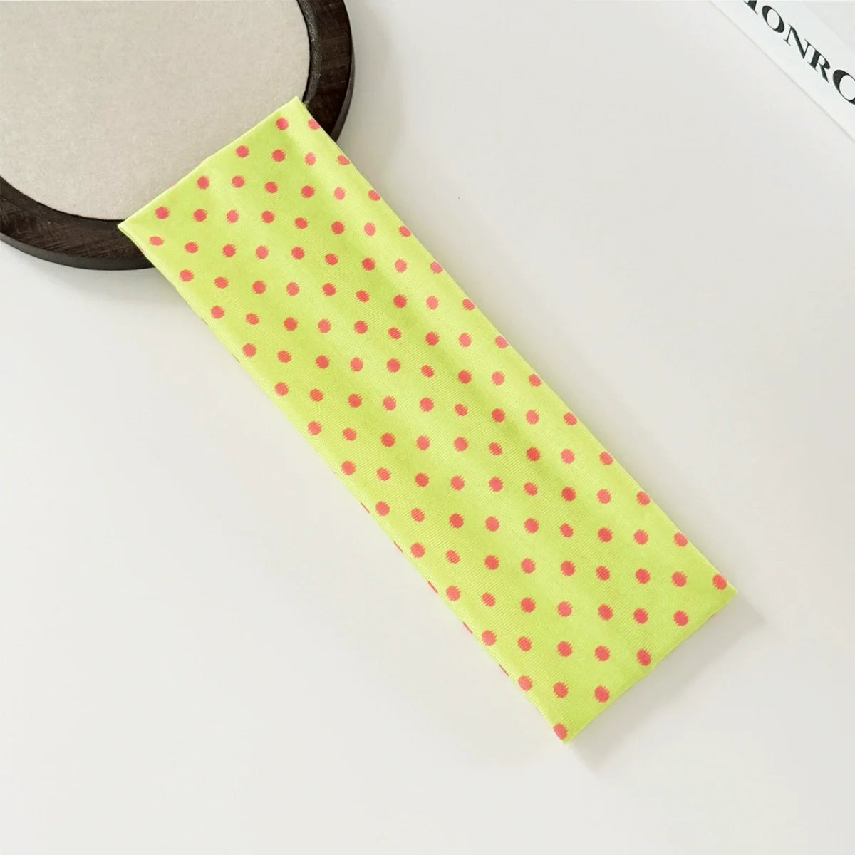 Polka Dot and Button Style Fabric Headband for Hair Styling